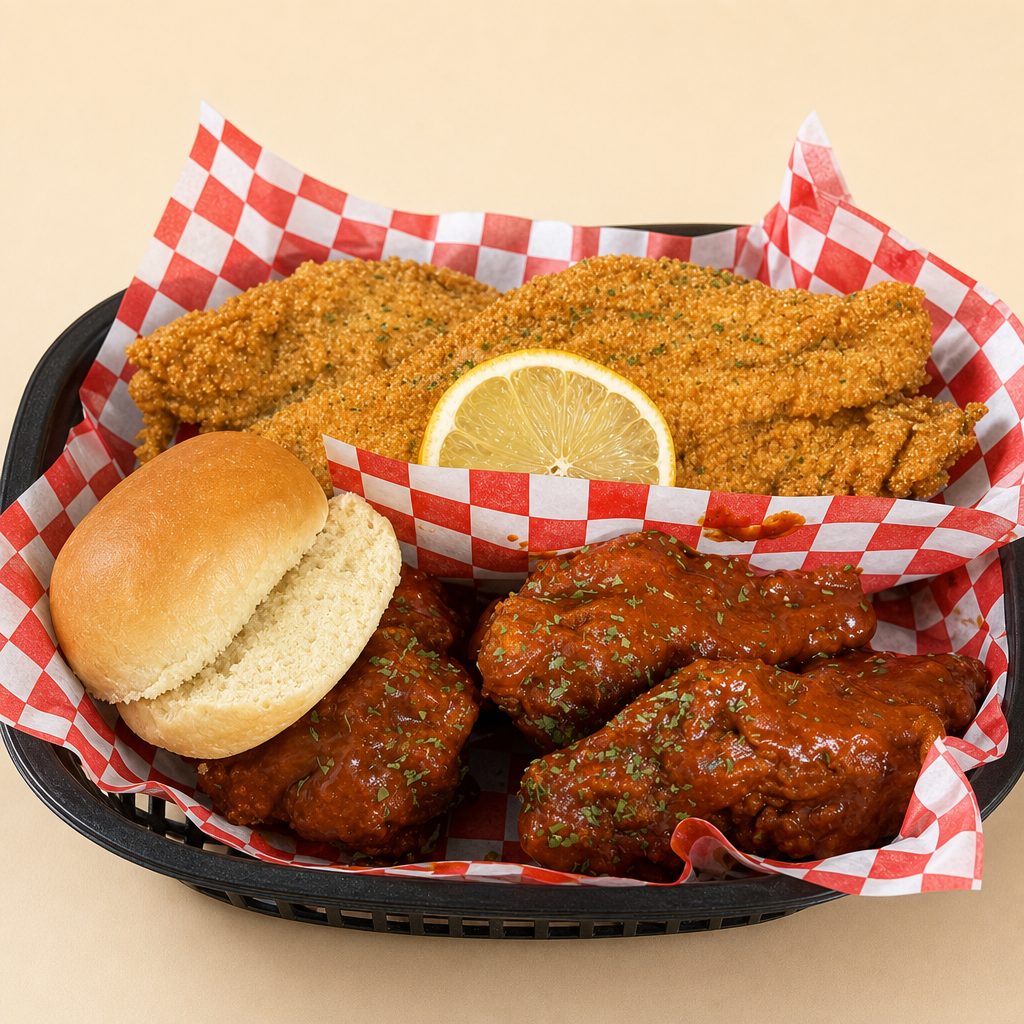 2 pc Catfish & 4 pc Wings.