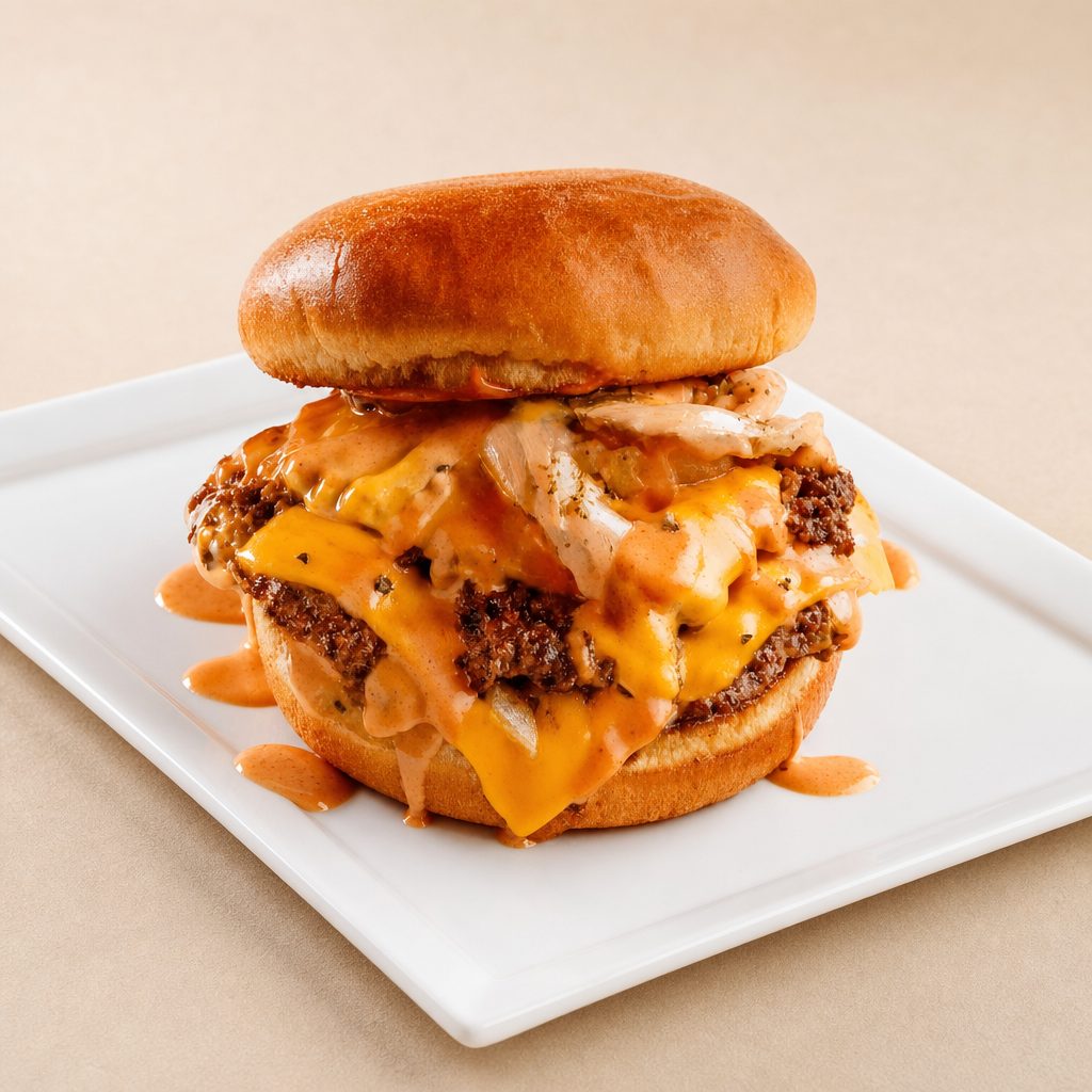 Double Quarter Pound Smack Burger.