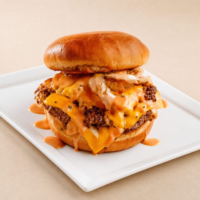 Double Quarter Pound Smack Burger.